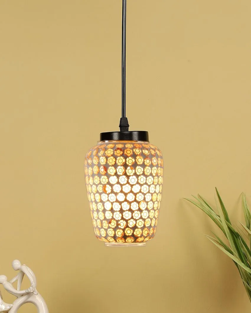 Stoned Art Mosaic Glass Hanging Lamp | 4 x 20 inches