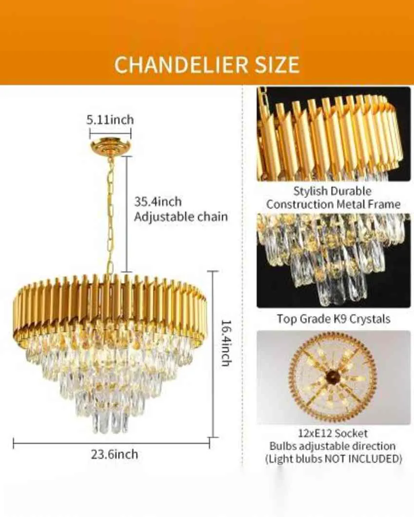 Stylish Indoor Hall Room Hanging Chandelier | 24 x 47 inches