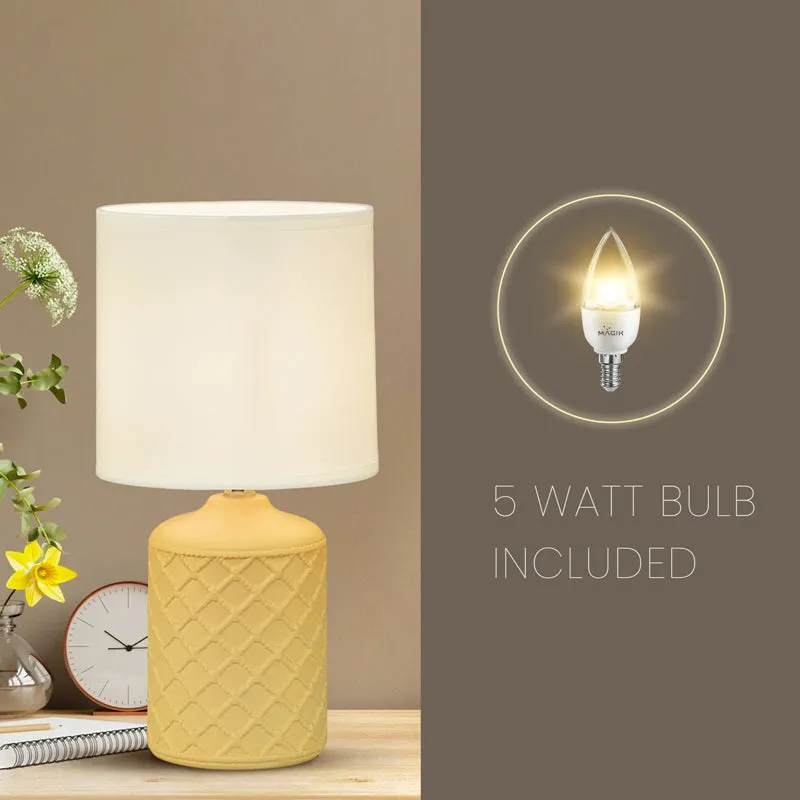 Summer Ceramic LED Table Lamp - Yellow