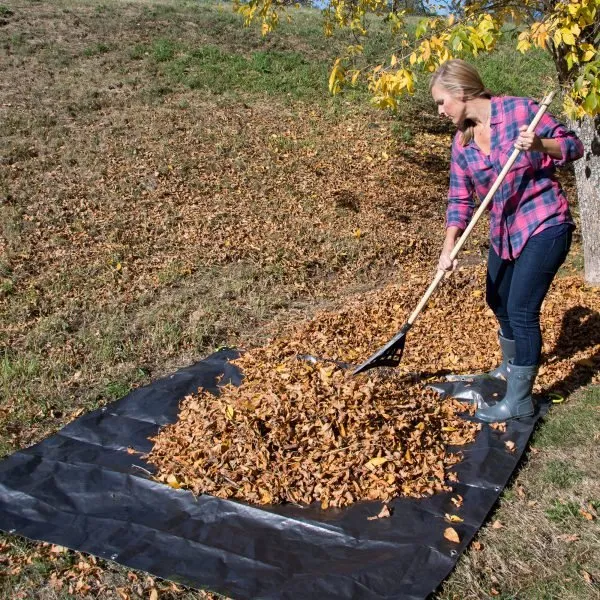 Super Duty Leaf Clean Up Canvas Tarp With Carrying Handles