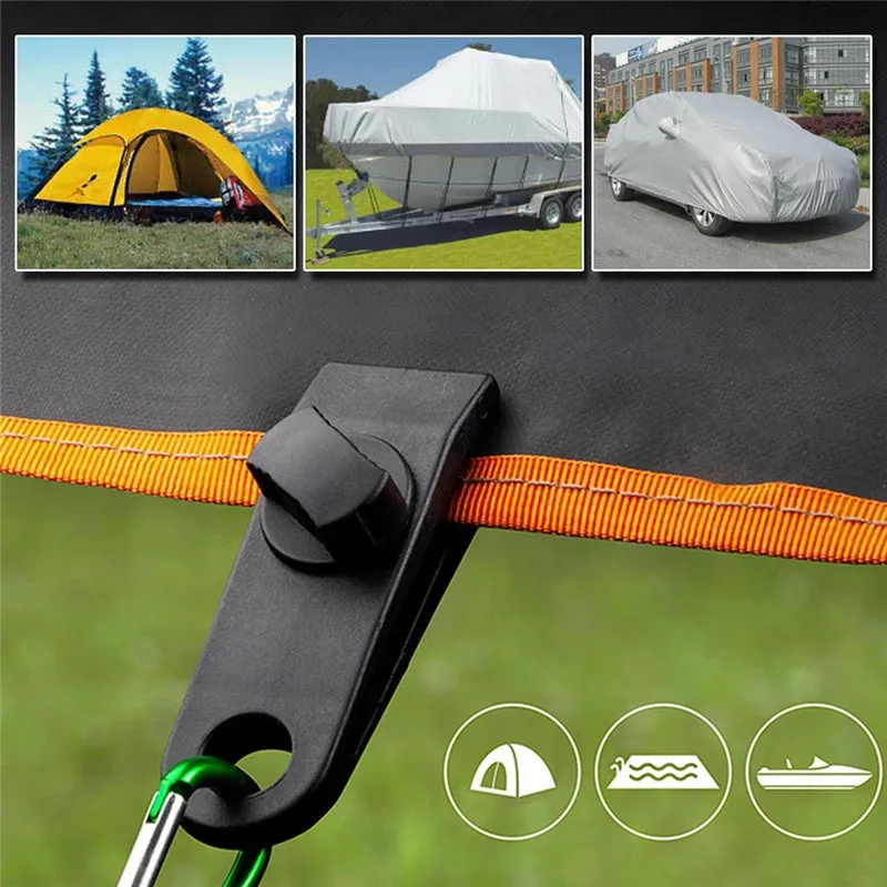 Tent Clip Lock Grip Awning Clamp Pegs Canopies Camping Travel Tarps Clip Hook