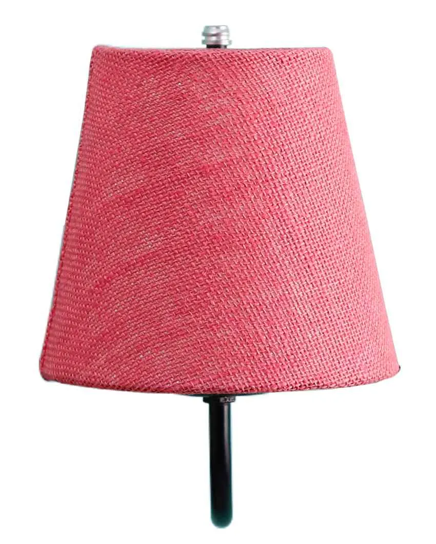 Textured Warm Jute Wall Lamp Iron Base | 6 x 8 inches