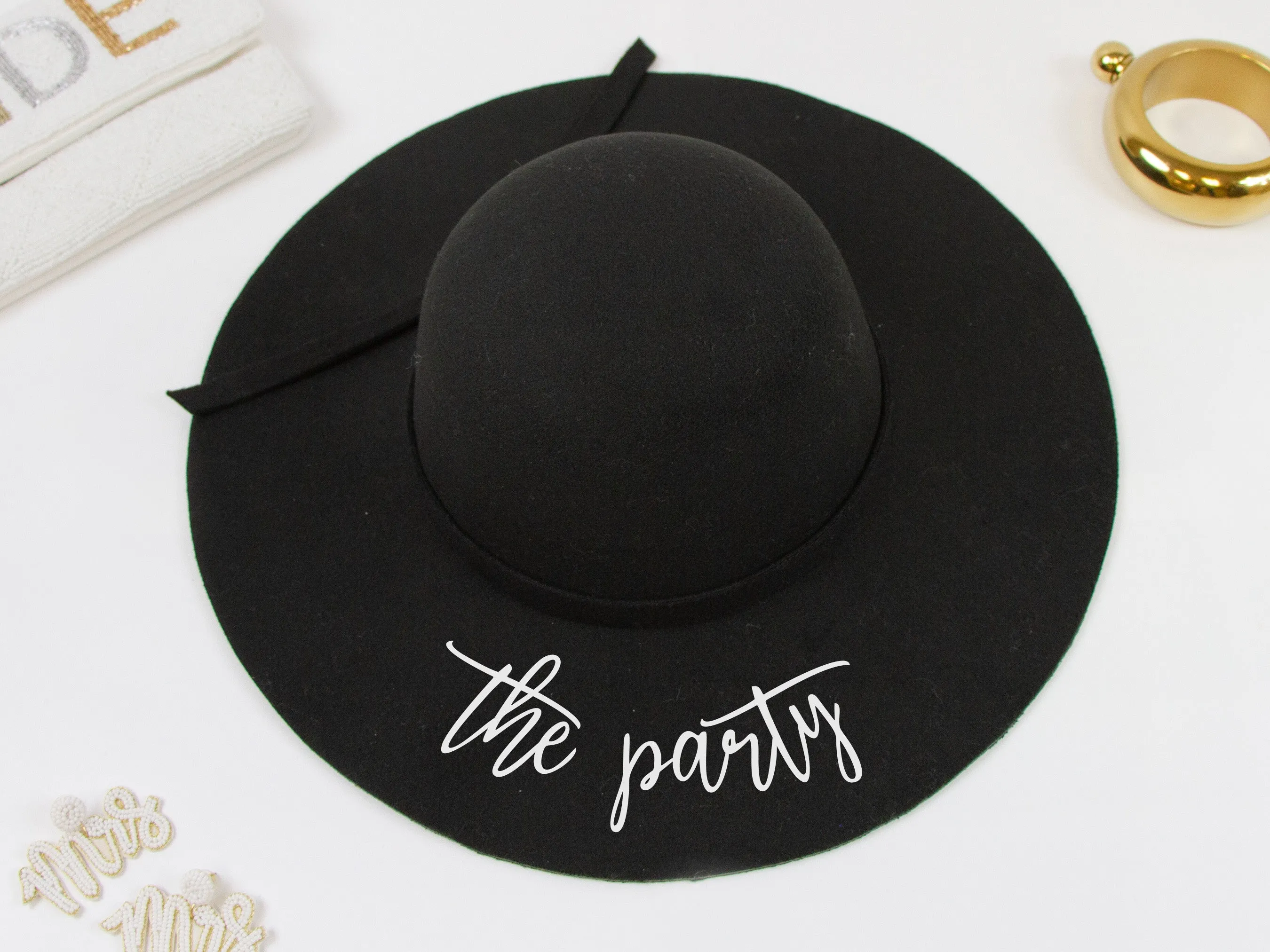 The Party, Wife of the Party Black Felt Floppy Hat