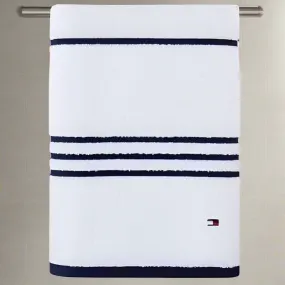 Tommy Hilfiger Modern American Stripe Cotton Bath Towel - 30" X 54"