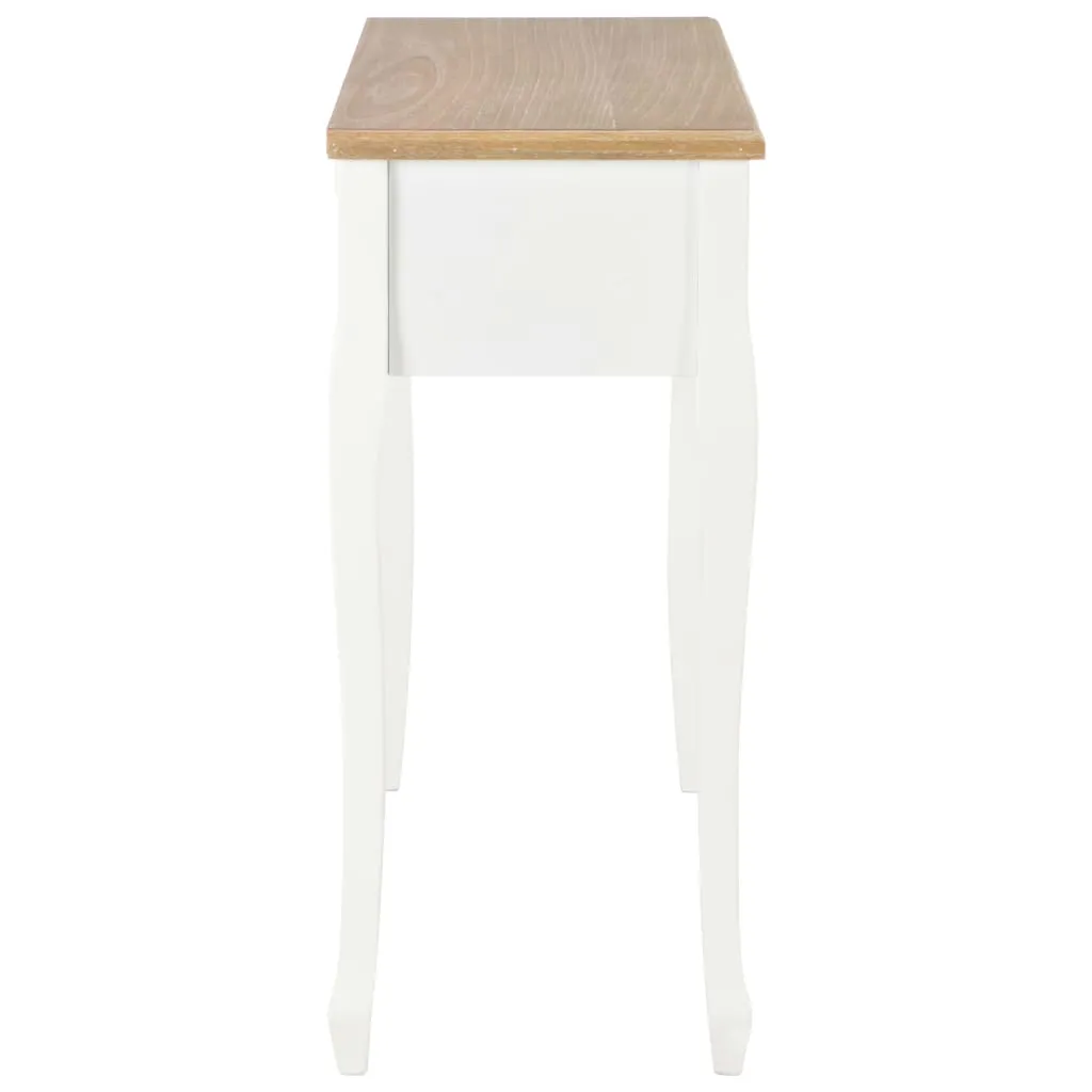 vidaXL Dressing Console Table with 3 Drawers White