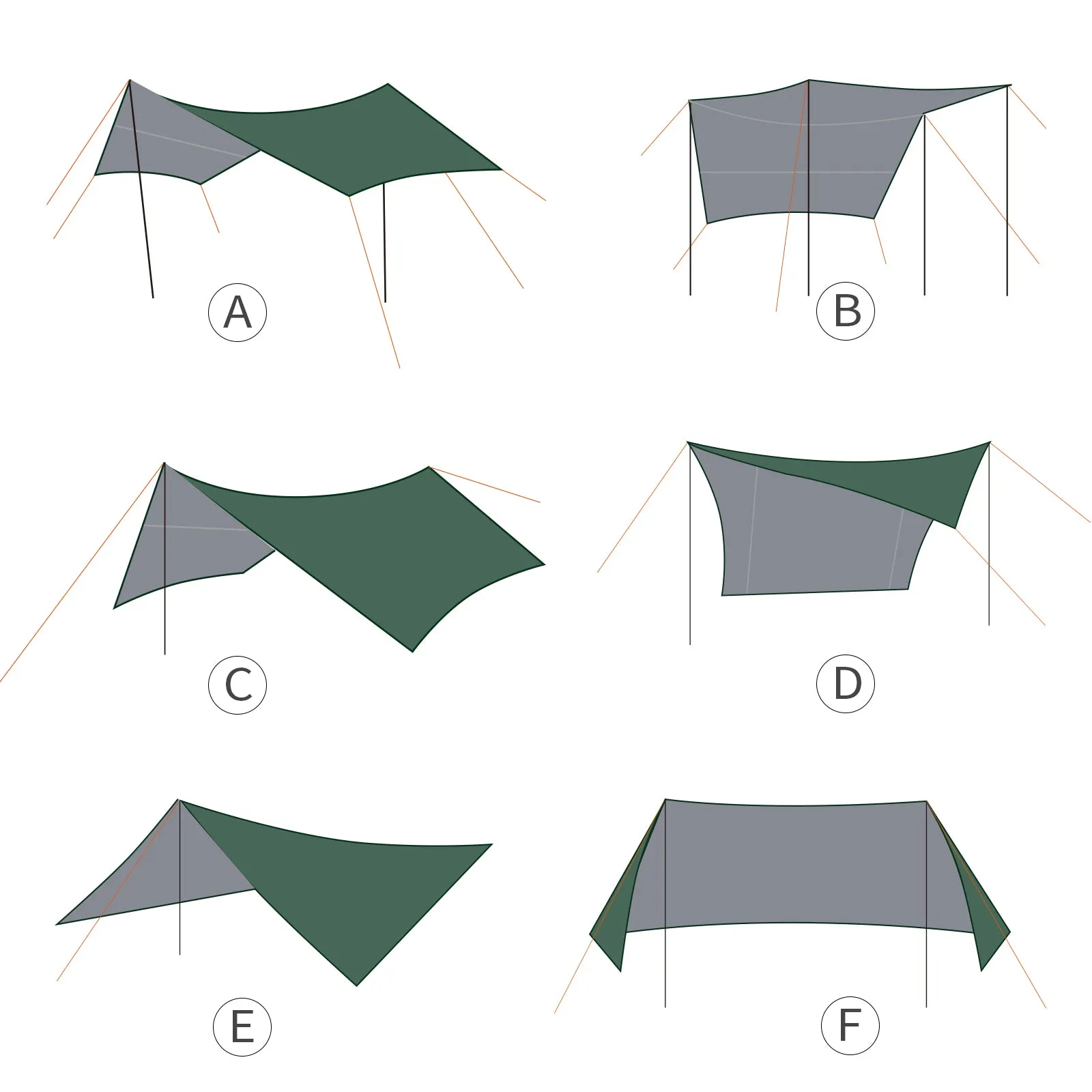 Waterproof Hexa Tarp Shelter