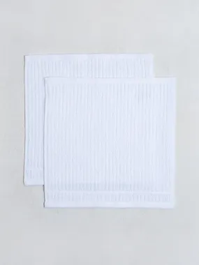 Westside Home White Face Towels (Set of 2)