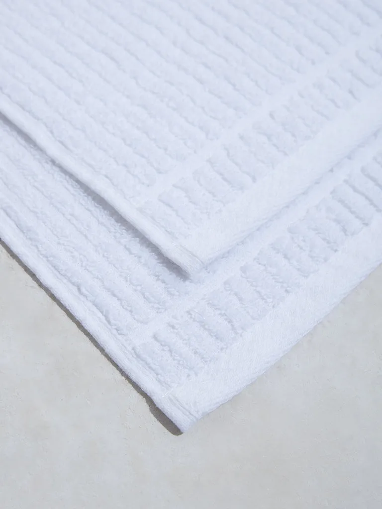 Westside Home White Face Towels (Set of 2)