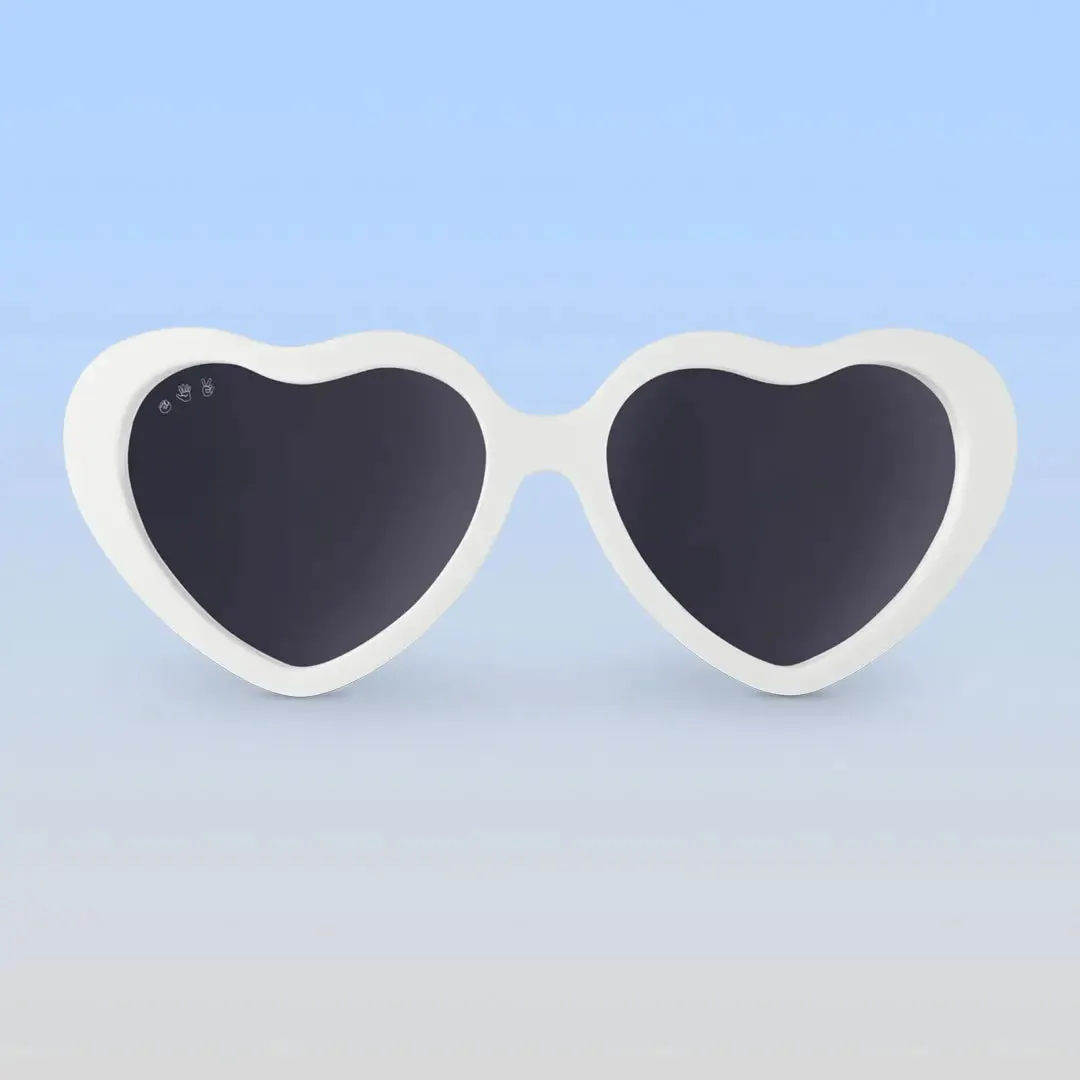 White Heart Sunglasses | 3 Sizes | UV Protective