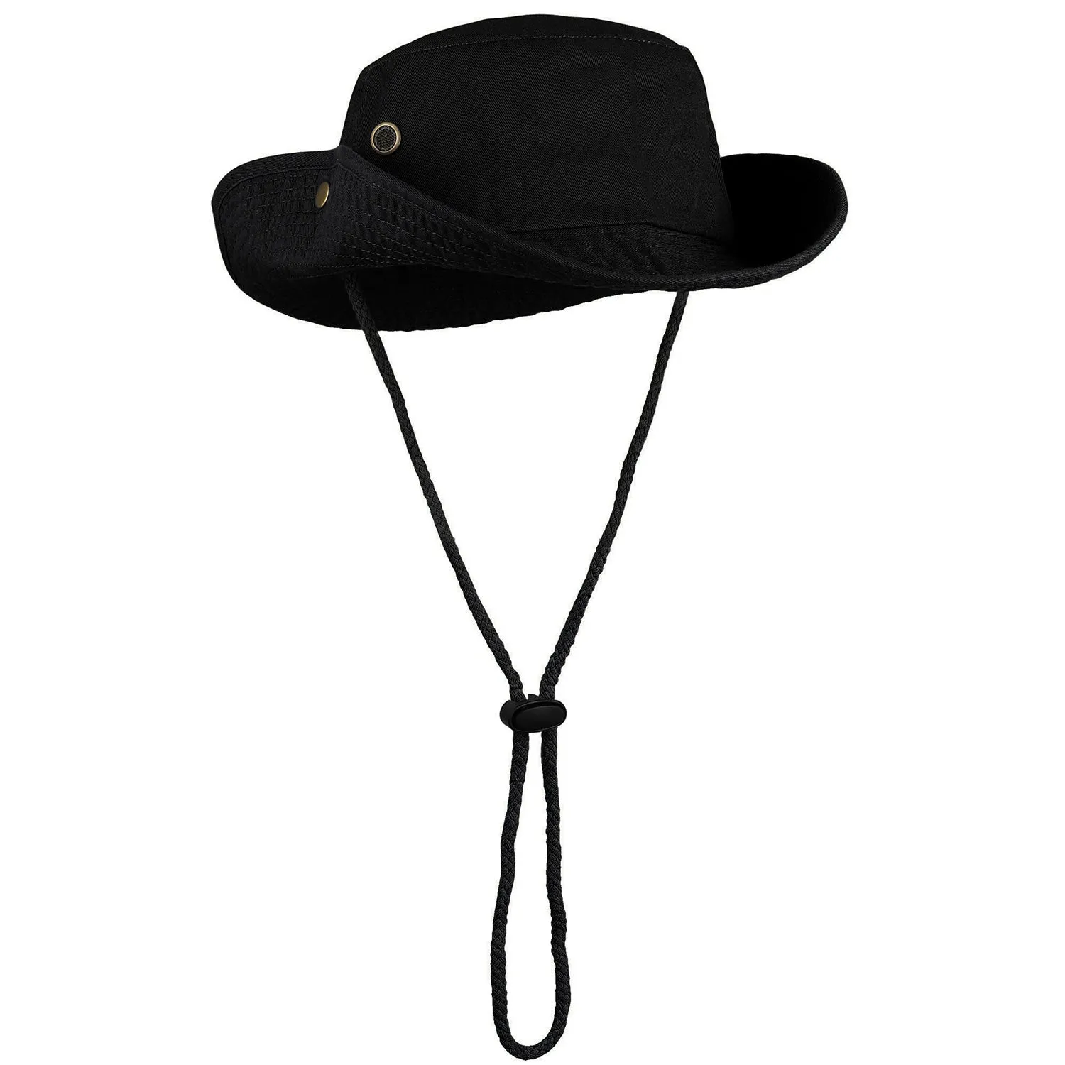 Wide Brim Boonie Hat - Black